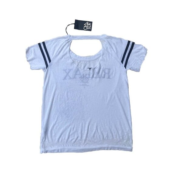 Chaser Women Crew Neck Cut out RELAX T-Shirt Size S - Picture 5 of 16